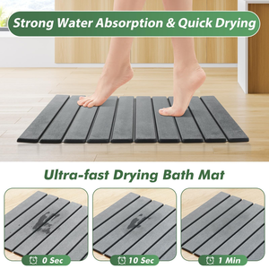 Alfombrillas de Baño Plegables de Piedra de Diatomeas Antideslizantes de Lujo para Hotel, Alfombrillas de Secado Rápido para Baño, Cocina y Encimera - Product Image 2