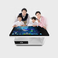 Table interactive intelligente avec écran tactile capacitif 10 points en verre trempé intégré, vente chaude