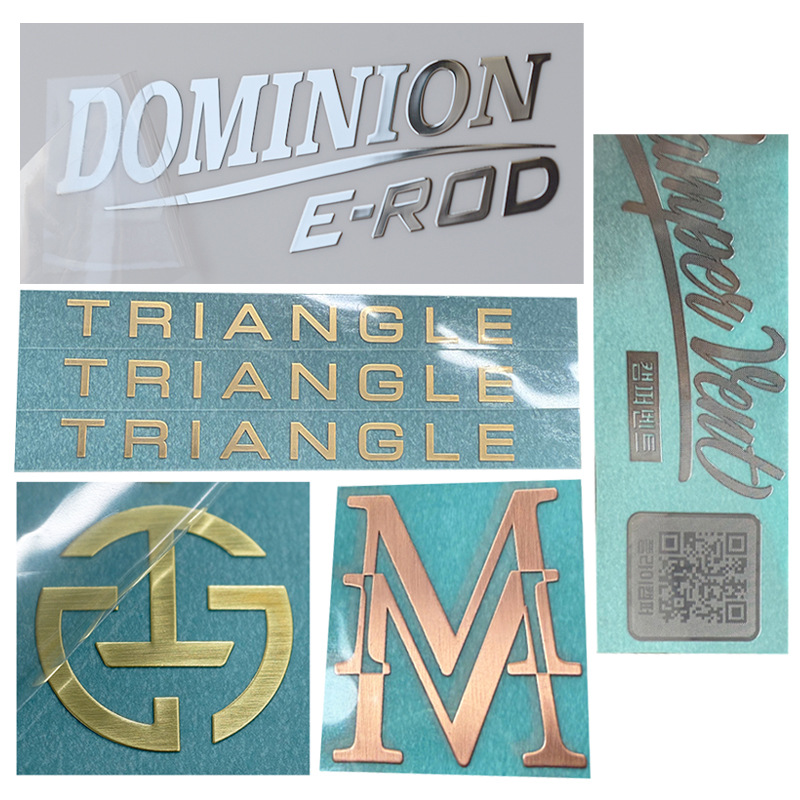 Custom Printing Waterproof Pet Gold Logo Pressed 3d Label Metal Transparent Transfer UV Sticker Sheet