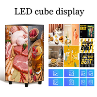 Schermo a LED per interni P1.86 che pubblicizza Mini cubo magico 960 * controllo Wifi 160*160mm personalizza lettore audio Video 3840Hz