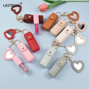 Llavero con Bolsa para Lápiz Labial, Accesorios Lindos, Mini Bolsa de Cuero PU para Bálsamo Labial, Llavero para Maquillaje, Llavero para Brillo Labial - Product Image 2