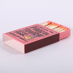 Boîtes d'allumettes biodégradables personnalisées de haute qualité avec estampage à chaud doré, logo personnalisé imprimé, boîtes d'allumettes de luxe à vendre en gros - Product Image 3