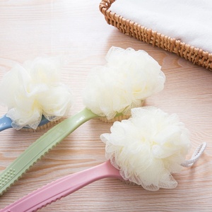 Hot Selling Shower Body Brush <strong>Long</strong> <strong>Handle</strong> Bath Brush Loofah <strong>Sponge</strong> 2 in 1Handheld on a Stick for Body - Product Image 2