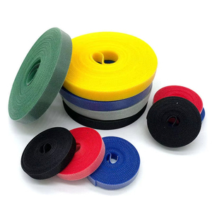 Benutzer definierte bunte Back-to-Back-Klett verschlüsse Doppelseitige Velcroes 100% Nylon Selbst klebende Patches mit Klett verschluss - Product Image 1