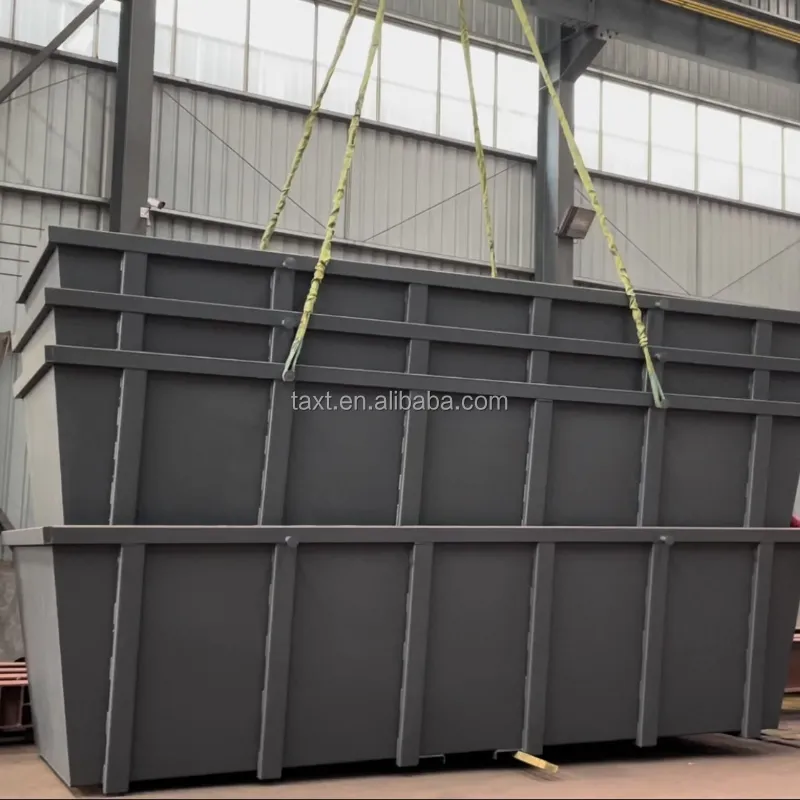 製造プラント用の頑丈なセルフダンピングホッパートラック廃棄物スキップビン家庭用機械修理店新しい状態