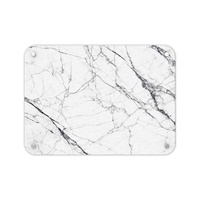 Tapis de séchage carré en marbre FEEPOP pour cuisine, épaisseur 9 mm, absorbant, pour comptoir, ustensiles, bols, assiettes, tasses