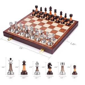 Juego de Ajedrez Portátil de Lujo de 3.5 Pulgadas, Plegable, Piezas Pesadas Hechas a Mano en Metal Acrílico Premium, Caja de Ajedrez para Interiores, Regalo para Niños - Product Image 5