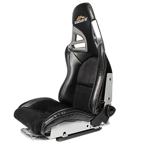 Asiento de juego de fútbol negro con marco de fibra de vidrio, escamas metálicas doradas pesadas, cómodo - Product Image 1