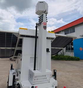 Torre de Iluminación Solar Móvil de Silicio Monocristalino de 3*380W, Mástil Telescópico de 6.5-9M de Altura, 4*100 Luces LED para Jardín - Product Image 4