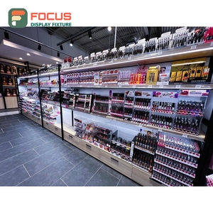 ชั้นวางวิกผมแบบกำหนดเอง ชั้นวางหลายชั้น กรอบไม้และกระจก ชั้นวางโชว์สินค้าร้านทำผม - Product Image 2