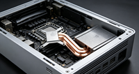 Refroidisseur de processeur en cuivre et aluminium à 3 caloducs, dissipateur thermique personnalisé pour PC tout-en-un, mini PC, radiateur de refroidissement intégré pour ordinateur