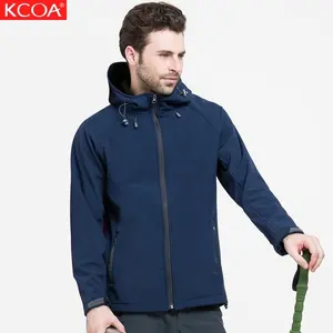 KCOA Custom Men Outdoor Plain Windbreaker Camping Hiking Wear Soft Shell Jacket