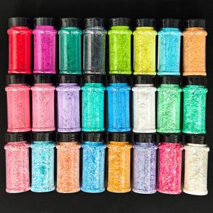 Sıcak satış 2OZ Shaker ambalaj Mix tıknaz Glitter abd depolar toptan Tumbler tırnak reçine dekorasyon için 24 renkler 6Suits - Product Image 1