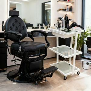 Silla de Peluquería de Lujo Negra y Dorada para Hombre, en Oferta, Precio Económico, para Salón de Belleza - Product Image 1