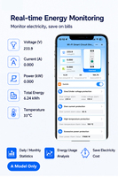 Interruptor de Circuito Inteligente WiFi Tuya 63A, Control Remoto, Monitor de Energía, Protección Ajustable Contra Sobretensión y Baja Tensión, Temporizador para Riel DIN