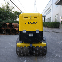 Compacteur routier télécommandé de 1,6 tonne, rouleau vibratoire hydraulique à double tambour
