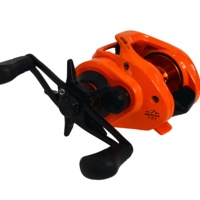 Moulinet de pêche à lancer 6+1BB de haute qualité pour gaucher, utilisation en eau salée, lac, ruisseau, rivière, en alliage d'aluminium, frein max 8kg, rapport de transfert 7.3:1