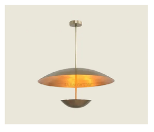 Lustre moderne en laiton de style mid-century, luminaire suspendu pour salle à manger, chambre à coucher, salon, élégant et décoratif - Product Image 1