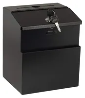 Boîte à suggestions en acier murale avec serrure-Boîte de donation--Boîte de vote-avec 25 cartes à suggestions gratuites