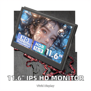OEM/ODM Baru Monitor Portabel 11,6 inci HD 60Hz Sudut Pandang Penuh TN Terbaru dengan Speaker Terintegrasi untuk Laptop PS4 PS5 Switch - Product Image 2