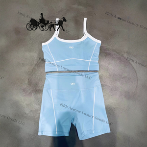 Ensemble de sport confortable pour femme aiio, couleur contrastée, yoga, gym, course à pied, vêtements de sport, soutien-gorge de sport, débardeur avec pantalon taille haute - Product Image 1