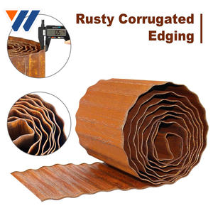 Bordo per Prato Industriale YW Nero 6m 12m, Bordatura Flessibile in Metallo, Paesaggistica in <span class=keywords><strong>Acciaio</strong></span> Corten Pre-rugginito Zincato Ondulato - Product Image 3