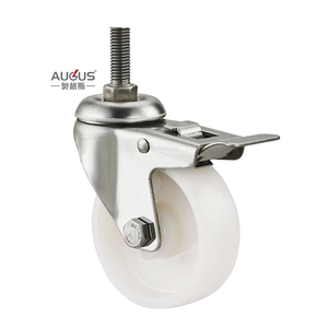 Großhandel weißes Nylon 3 4 5 Zoll 304 Edelstahl Rollstühle für Dolly-Wagen - Product Image 4