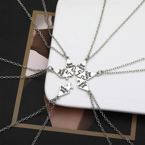 <strong>4</strong>/5/6/7/8 Pcs <strong>Best</strong> <strong>Friends</strong> Splicing Pendant <strong>Necklace</strong> <strong>for</strong> Men Women Friendship <strong>Necklace</strong> Alloy Pendant Friendship Jewelry - Product Image 6