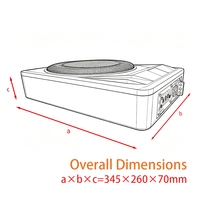 Subwoofer actif monocylindre de 10 pouces à monter sous le siège, 120W, en aluminium, pour voiture, avec apparence personnalisée, vente en gros
