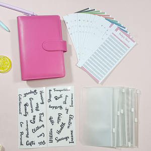 Wholesale <strong>2023</strong> New Product Pu Leather A6 Budget Binder Set Budget Binder <strong>Planner</strong> Macaron A6 Budget Binder with Cash Envelopes - Product Image 5