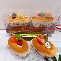 Jouet créatif anti-stress en forme de gâteau mousse, à presser au hasard, à rebond lent, en PU, pour enfants de 0 à 14 ans
