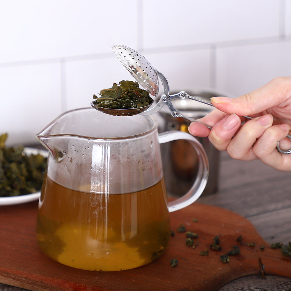 Factory Metal Stainless Steel Wire Mesh Cute Mini Heart Shaped Tea Filter  Infuser Strainer Ball with Chain Set Tea Tools