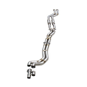 Tubo medio de escape de acero inoxidable ODM para BMW M3 E46 2004-2006 tubo de escape deportivo de carreras con resonador - Product Image 1