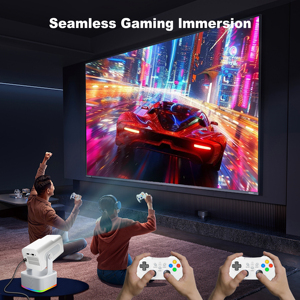 New Zoku HCS350PLUS Android Gaming <strong>Projector</strong> Microphone 16w <strong>Speaker</strong> 30000 Retro Games Allwinner H713 WiFi6 4K 450 ANSI Lumens - Product Image 6