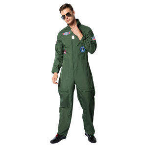 Nouveau <span class=keywords><strong>Halloween</strong></span> <span class=keywords><strong>Top</strong></span> <span class=keywords><strong>Gun</strong></span> Pilote Uniforme Bar Party Sports Groupe Performance Stage Costume - Product Image 4