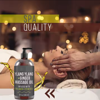 Huile de massage au gingembre réchauffante anti-cellulite de marque privée pour le drainage lymphatique