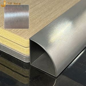 JYF EX556 Modern Stainless Steel <b>Mirror</b> Hairline Decorative Trim Profile Waterproof Durable Easy Installation Interior Wall <b>Tile</b> - Product Image 1