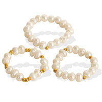 Bingxin Vintage Christliche Edelstahl 18K Vergoldete Minimalistische Hochwertige Natürliche Süßwasserperlen Damen Hochzeitskette