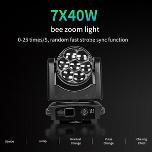 AICPOSE Mini Luz Móvil LED para DJ, Fiestas y Eventos, 7x40 RGBW, Luz de Escenario Móvil - Product Image 4