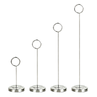 Support de Présentation Personnalisable en Métal Gaufré avec Base en Acier Inoxydable pour Cartes de Table de Restaurant