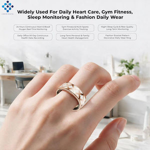 Bague connectée R10M personnalisée en émail, étanche IP68, moniteur de fréquence cardiaque, contrôle par application, analyse de santé IA, longue autonomie de la batterie 5-10 jours - Product Image 4