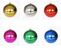 Nouvelles décorations de Noël, boules de Noël géantes en plastique de 20 cm, 30 cm, 40 cm, 50 cm, 60 cm