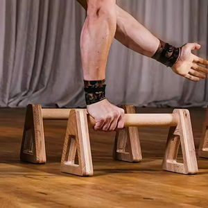 Barras Paralelas para Flexiones, Resistentes, para Entrenamiento de Flexiones en el Suelo, de Madera, Equipo de Calistenia - Product Image 3