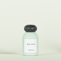 Diffuseur de parfum d'ambiance de luxe en verre carré, liquide rose, bouchon noir, logo personnalisé, marque privée, vente en gros