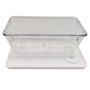 Recycled Refrigerator Storage Box Food Grade PET Clear Rectangle Storage