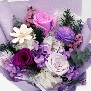 Bouquets de fleurs naturelles préservées de haute qualité TC 2025 – Roses éternelles et hortensias véritables pour la Saint-Valentin et la Fête des Mères - Product Image 2