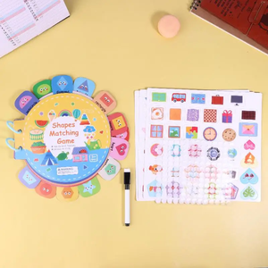 Jumon Montessori Preschoolers Reusable 3D Audio Busy <b>Book</b> Letter Matching Pen Control Line Training Sticker Paper <b>Plastic</b> JBK-46 - Product Image 5
