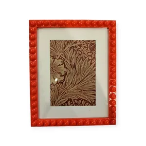 Beaded Wood Picture Frame Handmade Wooden Bobbin Frame Gift Photo Frame