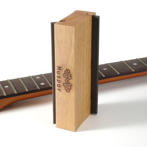 Muspor Lime de nivellement de frettes de <span class=keywords><strong>guitare</strong></span> 2-en-1 et outil de chanfreinage double angle 35/90 degrés (avec courbure) en bois d'olivier et acier au carbone - Product Image 2
