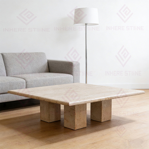 <span class=keywords><strong>Table</strong></span> basse carrée en travertin beige pour salon, <span class=keywords><strong>table</strong></span> en pierre beige naturelle, mobilier sur mesure avec <span class=keywords><strong>service</strong></span> OEM/ODM - Product Image 5